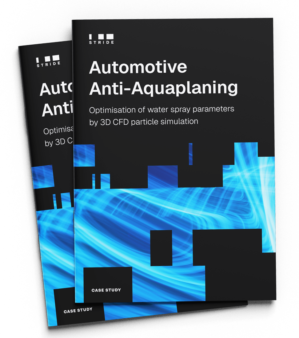 Optimisation of water spray parameters by 3D CFD particle simulation for an automotive anti-aquaplaning system